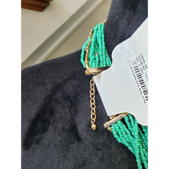 Charming Charlie Blue Multi Layered Seed Bead Fashion Jewelry Necklace - Picture 7 of 8